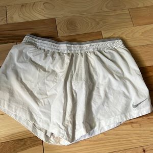 White Nike dry fit shorts